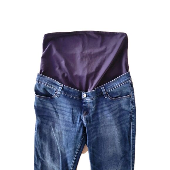 Abercrombie & Fitch 'The Jean Legging' Over Belly Maternity Jeans 32/14S Stretch - Picture 2 of 9